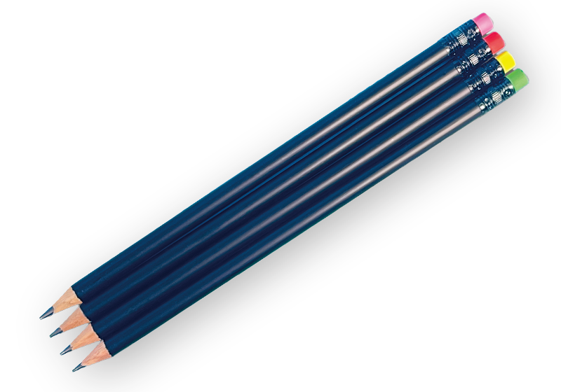 圆杆 黑哑光漆 皮头铅笔